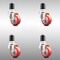 Service Caster 3 Inch 316SS Red Polyurethane Swivel 1-3/4 Inch Expanding Stem Caster Set SCC SCC-SS316EX20S314-PPUB-RED-134-4 - alternate 2
